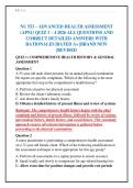 NU 553 &ndash; ADVANCED HEALTH ASSESSMENT&NewLine;&lpar;APN1&rpar; QUIZ 1 &ndash; 4 2026 ALL QUESTIONS AND&NewLine;CORRECT DETAILED ANSWERS WITH&NewLine;RATIONALES &vert;RATED A&plus; &vert;BRAND NEW&NewLine;&vert;REVISED