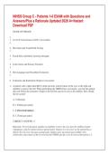 NIHSS Group C - Patients 1-6 EXAM with Questions and &NewLine;Answers&sol;Plus a Rationale Updated 2026 A&plus;&sol;Instant &NewLine;Download PDF 