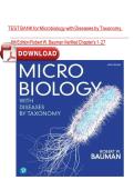 Test Bank for Microbiology with Diseases by Taxonomy&comma; 6th Edition by Robert W&period; Bauman all 27 chapters