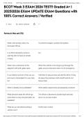 BCOT Week 3 EXAM 2026 TEST&excl;&excl; Graded A&plus; &vert; 2025&vert;2026 EXAM UPDATE EXAM Questions with 100&percnt; Correct Answers &vert; Verified&NewLine;&NewLine;