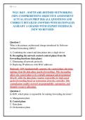 WGU D415 &ndash; SOFTWARE-DEFINED NETWORKING&NewLine;&lpar;SDN&rpar; COMPREHENSIVE OBJECTIVE ASSESSMENT&NewLine;ACTUAL EXAM PREP 2026 ALL QUESTIONS AND&NewLine;CORRECT DETAILED ANSWERS WITH RATIONALES&NewLine;ALREADY A GRADED WITH EXPERT FEEDBACK&NewLine;&vert;NEW ND REVISED