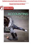 Test Bank for Accounting Principles 14th Edition Weygandt Kimmel Mitchell&NewLine;&NewLine;