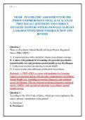 NR 548 &ndash; PSYCHIATRIC ASSESSMENT FOR THE&NewLine;PMHNP COMPREHENSIVE FINAL ACTUAL EXAM&NewLine;PREP 2026 ALL QUESTIONS AND CORRECT&NewLine;DETAILED ANSWERS WITH RATIONALES ALREADY&NewLine;A GRADED WITH EXPERT FEEDBACK &vert;NEW AND&NewLine;REVISED&NewLine;