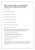 BIOL 271 Microbiology w&sol; Lab Final Exam &NewLine;Updated 2026 A&plus;&sol;Instant Download PDF 