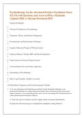 Psychotherapy for the Advanced Practice Psychiatric Nurse &NewLine;EXAM with Questions and Answers&sol;Plus a Rationale &NewLine;Updated 2026 A&plus;&sol;Instant Download PDF 