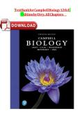 Test Bank for Campbell Biology&comma; 12th Edition by Urry all 56 chapters complete