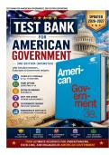 Test Bank for American Government&comma; 3rd Edition &lpar;OpenStax&rpar; &vert; Complete All 17 Chapters &vert; 360&plus; Original Practice Questions with Detailed Rationales &vert; AP U&period;S&period; Government&comma; CLEP & College Exam Prep &vert; Updated 2026&ndash;2027