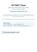 ATI TEAS 7 Exam Review Latest 2026 &vert; 200 Practice Questions with Verified Answers & Detailed Rationales &vert; Guaranteed A&plus;