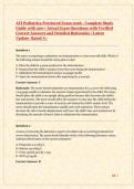 ATI Pediatrics Proctored Exam 2026 - Complete Study Guide with 200&plus; Actual Exam Questions&comma; Verified Answers & Detailed Rationales &vert; Latest Update &vert; Graded A&plus;