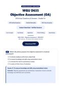 WGU D635 Objective Assessment Exam Review Latest 2026 &vert; 200 Practice Questions with Verified Answers & Detailed Rationales &vert; Guaranteed Pass