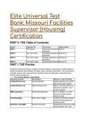 &lbrack;S-Tier&rsqb; Elite Missouri Facilities Supervisor &lpar;Housing&rpar; Certification Test Bank 2026&sol;2027 &vert; Comprehensive Q&A &plus; State Statutes Guide