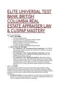 ELITE S-Tier BC Real Estate Appraiser & CUSPAP 2026&sol;2027 Test Bank &vert; 17&plus; Complex Scenarios & Mentor Analysis