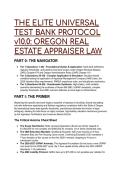 2026&sol;2027 Elite Oregon Real Estate Appraiser Law Test Bank Protocol v10&period;0 &vert; 55&plus; Q&A & S-Tier Mentor Analysis