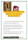 NURS 6202 Exam 1 &vert; 500&plus; Exam Questions & Verified Answers &vert; Acute Kidney Injury&comma; Chronic Kidney Disease&comma; Urinary Disorders&comma; Shock&comma; Respiratory Failure & Dialysis &vert; MSN&sol;AGACNP