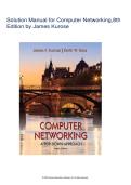 Test Bank for Computer Networking&colon; A Top-Down Approach 8th Edition by James F&period; Kurose & Keith W&period; Ross &vert; Questions and Answers &vert; Networking Exam Prep