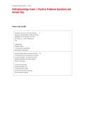 Pathophysiology Exam 1 Practice Problems Questions and Answer Key&period;&NewLine;&NewLine;
