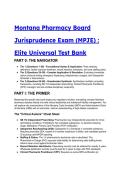 2026&sol;2027 Montana MPJE Elite Universal Test Bank & Study Guide &vert; Pharmacy Law&comma; SB 112 & Regulatory Updates