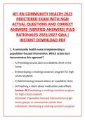ATI RN COMMUNITY HEALTH 2023 PROCTORED EXAM WITH NGN ACTUAL QUESTIONS AND CORRECT ANSWERS &lpar;VERIFIED ANSWERS&rpar; PLUS RATIONALES 2026&sol;2027 Q&A &vert; INSTANT DOWNLOAD PDF