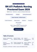 RN ATI Pediatric Nursing Proctored Exam 2026&colon; 100 NGN-Format Questions with Verified A&plus; Answers & Detailed Rationales