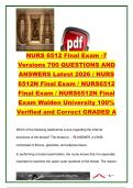 NURS 6512 Final Exam &vert; 700&plus; Exam Questions & Verified Answers &vert; Advanced Health Assessment&comma; Breast Assessment&comma; Cardiovascular&comma; Respiratory&comma; Musculoskeletal & Neurological Examination &vert; Walden University MSN&sol;FNP