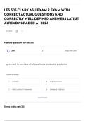 LES 305 CLARK ASU EXAM 2 EXAM WITH CORRECT ACTUAL QUESTIONS AND CORRECTLY WELL DEFINED ANSWERS LATEST ALREADY GRADED A&plus; 2026