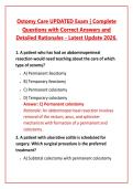 Ostomy Care UPDATED Exam &vert; Complete Questions with Correct Answers and Detailed Rationales - Latest Update 2026&period;