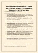 Certified Medicaid Planner &lpar;CMP&trade;&rpar; Exam QUESTIONS AND CORRECT ANSWERS WITH RATIONALES LATEST THIS YEAR&period;pdf&NewLine;&NewLine;