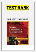 Nursing Leadership Test Bank &lpar;Chapters 1-31&rpar; with Answers&NewLine;&NewLine;