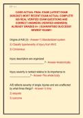 CAISS ACTUAL FINAL EXAM &lpar;LATEST EXAM &NewLine;2026&sol;2027&rpar; MOST RECENT EXAM ACTUAL COMPLETE &NewLine;920 REAL VERIFIED EXAM QUESTIONS AND &NewLine;CORRECT ANSWERS &lpar;VERIFIED ANSWERS&rpar; &NewLine;ALREADY GRADED A&plus; &vert; GUARANTEED SUCCESS&excl;&excl; &NewLine;NEWEST EXAM&excl;&excl;&excl;
