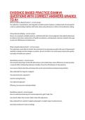 Evidence-Based Practice Exam &num;1 &ndash; Complete Practice Questions with Correct Answers &vert; A&plus; Study Guide