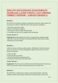 HESI LPN&sol;ADN Entrance Exam Mobility 2026 - Latest Update with 100&percnt; Verified Correct Answers & Detailed Explanations &vert; Already Graded A&plus;