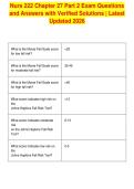 Nurs 222 Chapter 27 Part 2 Exam Questions&NewLine;and Answers with Verified Solutions &vert; Latest&NewLine;Updated 2026