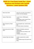 NURS 241 Final Study Guide Part 1 Exam&NewLine;Questions and Answers with Verified&NewLine;Solutions &vert; Latest Updated 2026
