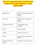 Nurs 241 Study Guide Exam Questions and&NewLine;Answers with Verified Solutions &vert; Latest&NewLine;Updated 2026&NewLine;