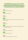 1158 SPEED Measurement Course FDLE&NewLine;Final Exam Practice Questions and Answers&NewLine;Verified Solutions Latest Update 2026&sol;2027