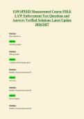 1158 SPEED Measurement Course FDLE&NewLine;LAW Enforcement Test Questions and&NewLine;Answers Verified Solutions Latest Update&NewLine;2026&sol;2027