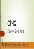 CPHQ Practice Questions - Part 1&colon; Comprehensive Review Guide