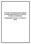 Modern Blood Banking & Transfusion Practices 7th Edition Harmening Test Bank &vert; Complete Chapters 1-29 &vert; 2026 Edition&vert;Blood Banking Exam&vert;SBB Exam&vert;