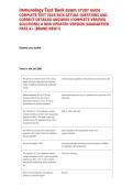Immunology Test Bank exam STUDY GUIDE COMPLETE TEST 2025&sol;2026 ACTUAL QUESTIONS AND CORRECT DETAILED ANSWERS &lpar;COMPLETE VERIFIED SOLUTIONS&rpar; A NEW UPDATED VERSION &vert;GUARANTEED PASS A&plus; &lpar;BRAND NEW&excl;&excl;&rpar; &NewLine;&NewLine;