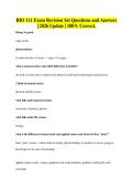 BIO 111 Exam Revision Set Questions and Answers&NewLine;&vert; 2026 Update &vert; 100&percnt; Correct&period;