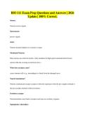 BIO 111 Exam Prep Questions and Answers &vert; 2026&NewLine;Update &vert; 100&percnt; Correct&period;