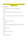 BIO 111 Test Questions and Answers &vert; 2026 Update&NewLine;&vert; 100&percnt; Correct