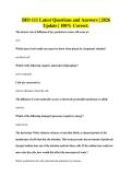 Bundle of BIO 111 Exams- Questions and Answers &vert; 2026 Update &vert; 100&percnt; Correct&period;