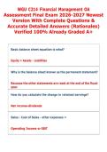 WGU C214 Financial Management OA &NewLine;Assessment Final Exam 2026-2027 Newest &NewLine;Version With Complete Questions & &NewLine;Accurate Detailed Answers &lpar;Rationales&rpar; &NewLine;Verified 100&percnt; Already Graded A&plus; 