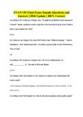 EVAN 101 Final Exam Sample Questions and&NewLine;Answers &vert; 2026 Update &vert; 100&percnt; Correct&period;
