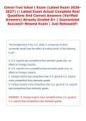 Cannon Trust School 1 Exam &lpar;Latest Exam 2026&NewLine;2027&rpar; &vert;&vert; Latest Exam Actual Complete Real &NewLine;Questions And Correct Answers &lpar;Verified &NewLine;Answers&rpar; Already Graded A&plus; &vert; Guaranteed &NewLine;Success&excl;&excl; Newest Exam &vert; Just Released&excl;&excl; 
