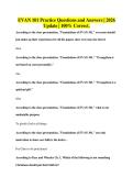 EVAN 101 Practice Questions and Answers &vert; 2026&NewLine;Update &vert; 100&percnt; Correct&period;