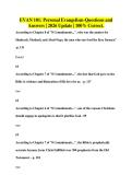 EVAN 101&colon; Personal Evangelism-Questions and&NewLine;Answers &vert; 2026 Update &vert; 100&percnt; Correct&period;