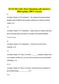 EVAN 101 God's Story-Questions and Answers &vert;&NewLine;2026 Update &vert; 100&percnt; Correct&period;