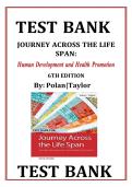 Test Bank for Journey Across the Life Span&colon; Human Development and Health Promotion 6th Edition by Polan and Taylor - Complete All Chapters &vert; Latest Verified Update 2026 